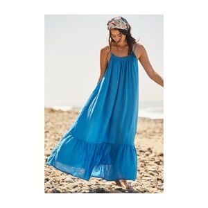 Anthropologie Vibrant Blue Maxi Dress